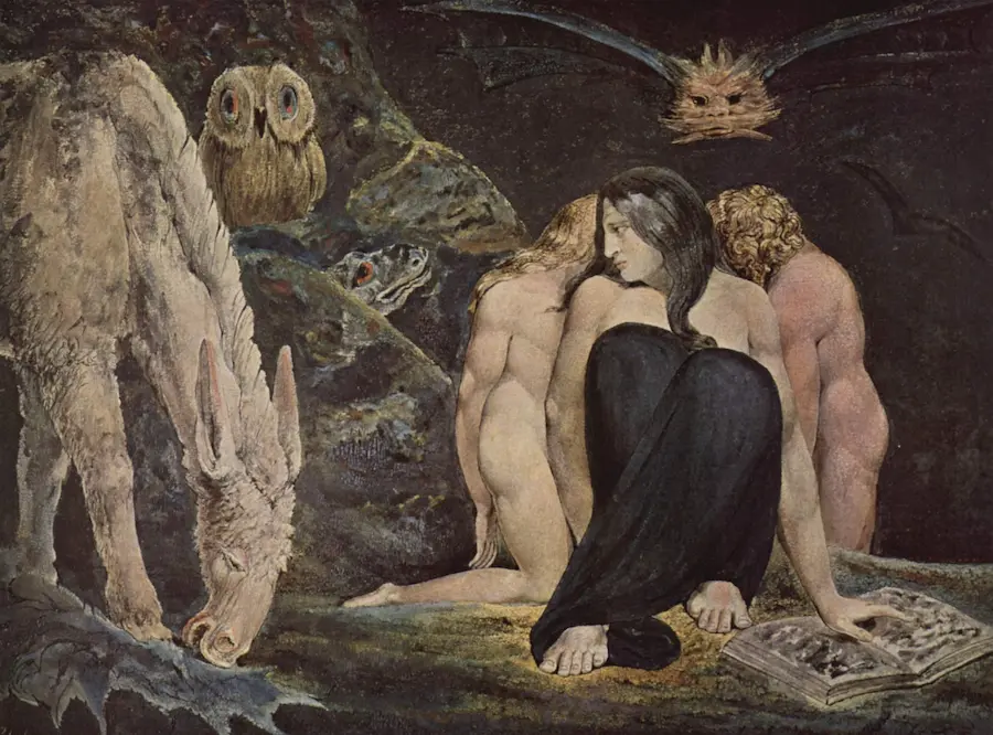 lukisan dewi hekate The Night of Enitharmon's Joy oleh William Blake
